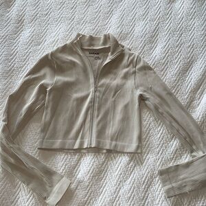 Garage long sleeve zipper top